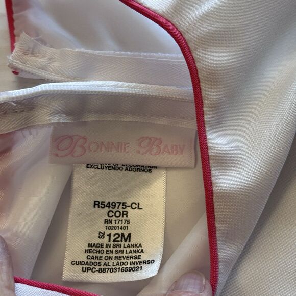 Bonnie Baby Pink White Polka Dot Dress Jacket Outfit Easter/special Occasion 12M - Picture 6 of 10